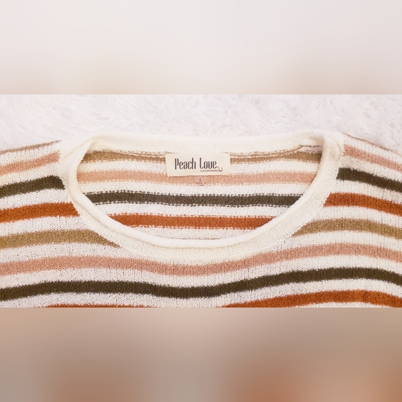 PEACH LOVE STRIPED SWEATER - Picture 6 of 14